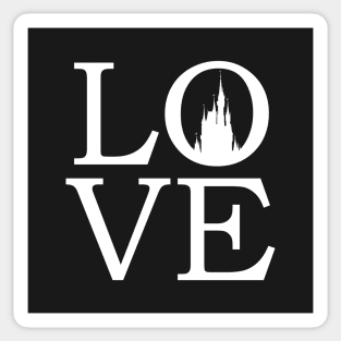 LOVE Magic Castle Black and White Sticker